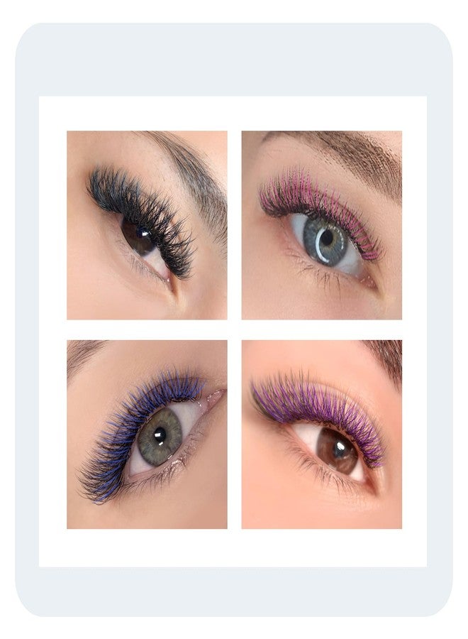 ANNAFRIS 3D W Shape Pink Dual Core Premade Fan Eyelash Extensions Volume 2 Tips False Lashes Faux Mink Matte Black Cluster Lash Extensions(0.07 C,8-15mm Pink) - Image 4