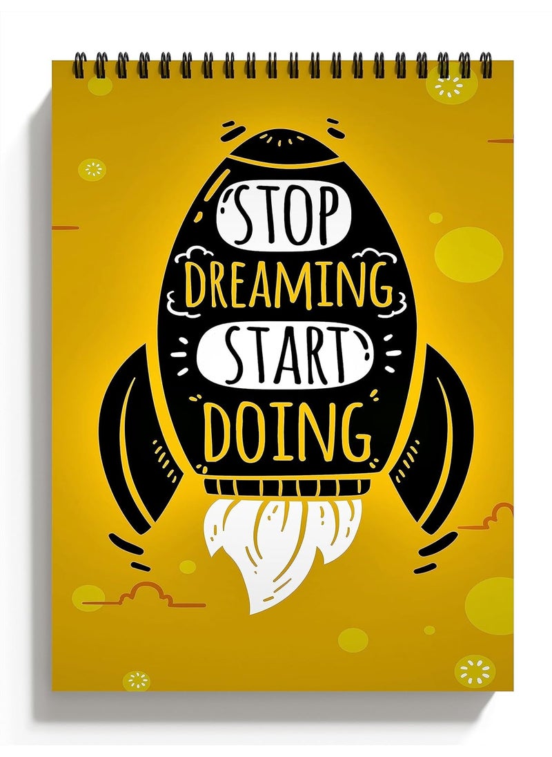 RKDECOR RKDECOR A5 Motivational Sketchbook for Artists Students Kids Drawing Copy 100 Pages 50 Sheet S79  - Image 1