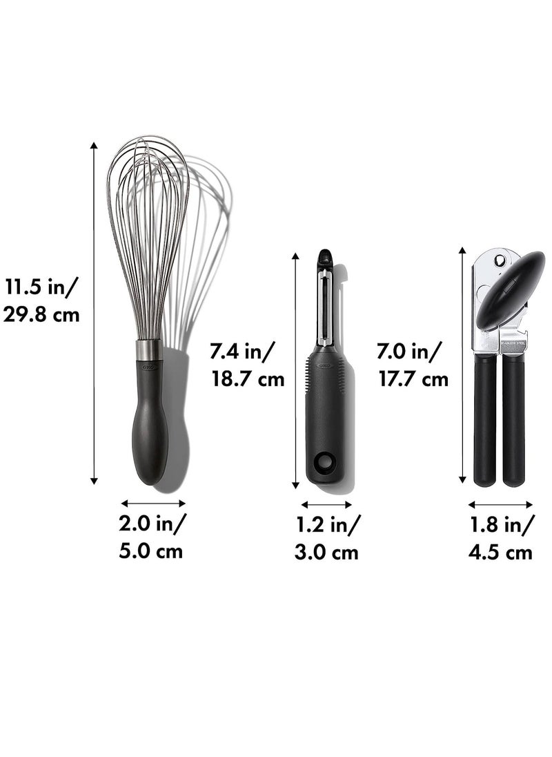 OXO Good Grips - OXO Good Grips Stainless Steel Essential 3-Piece Kitchen Gadget Set - Image 1