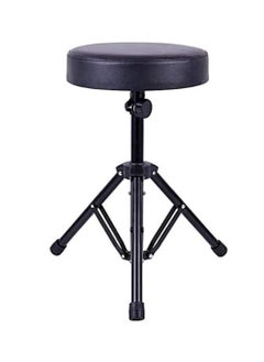 Megarya Drum Playing Folding Stool With Adjustable Seat Black  - Image 1
