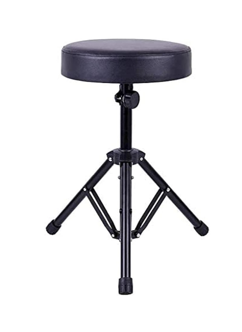 Megarya Drum Playing Folding Stool With Adjustable Seat Black  - Image 1