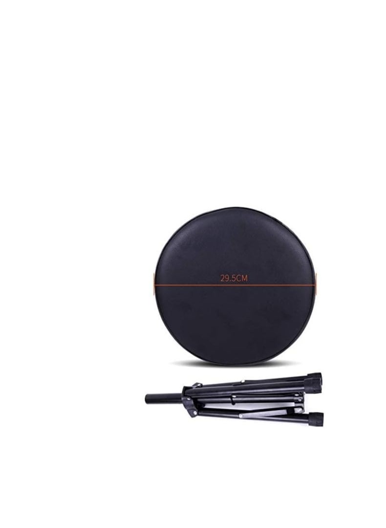 Megarya Drum Playing Folding Stool With Adjustable Seat Black  - Image 2