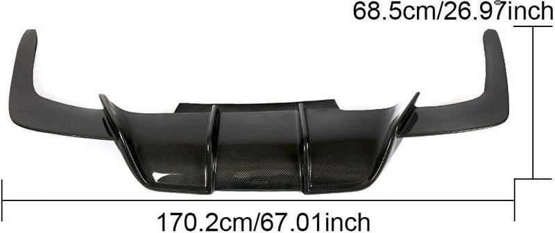 DEMULAX Carbon Fiber Rear Bumper Diffuser Lip for BMW M6 - Image 2
