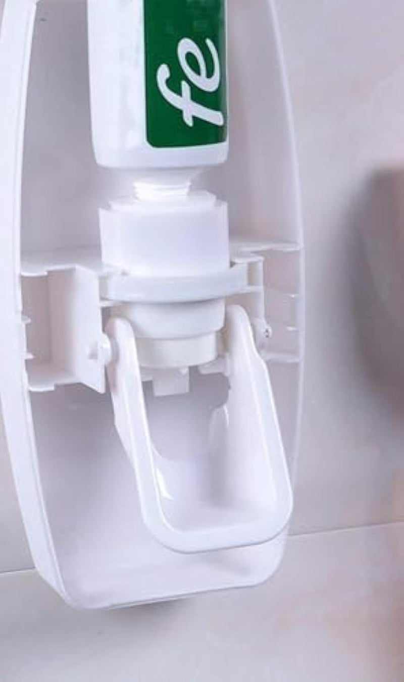 Plastic Automatic Hands Free Toothpaste Dispenser With Detachable 5 Hole Toothbrush Holder For Bathroom (Multi Color) - Image 4