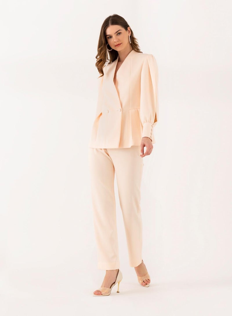 IZEL Alaya Sleevecut Two Piece Suit Set With pants  - Image 1