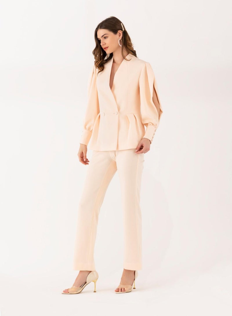 IZEL Alaya Sleevecut Two Piece Suit Set With pants  - Image 2