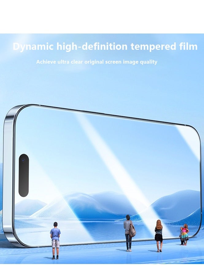 Tempered Glass Screen Protector With Auto Alignment Easy Installation For Apple iPhone 15 ProMax Clear