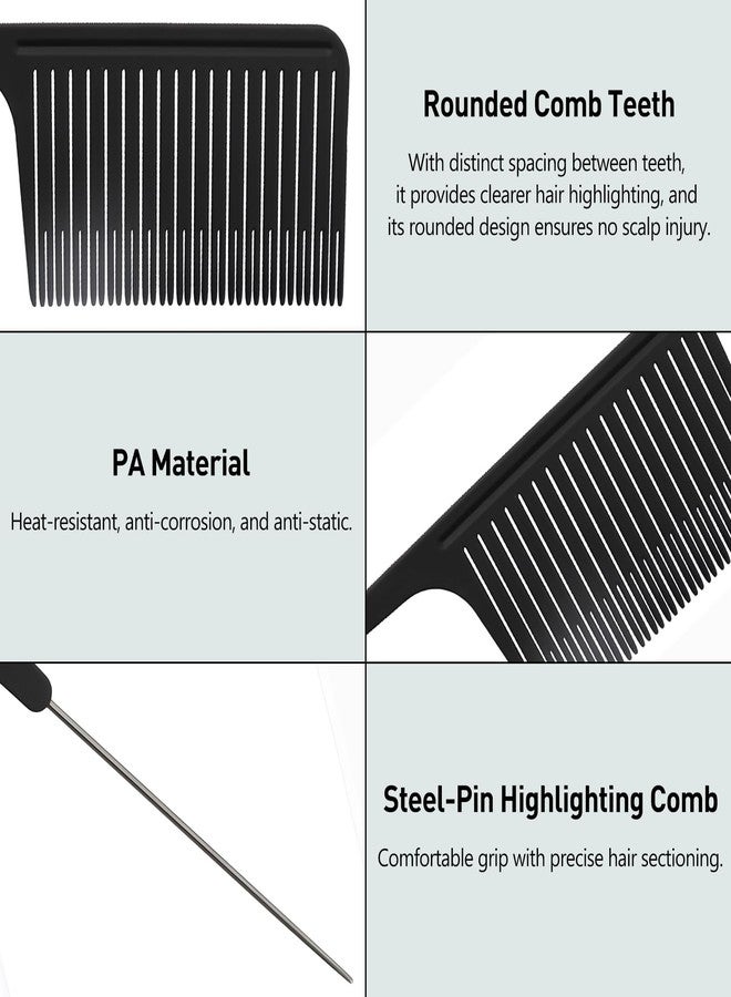Kootinn Professional Hair Stylist Comb, Ergonomic Design, Hair Highlight with Stainless Steel Rat Tail, Premium Material - Versatile & Safe for Salon and Home Use - Image 4