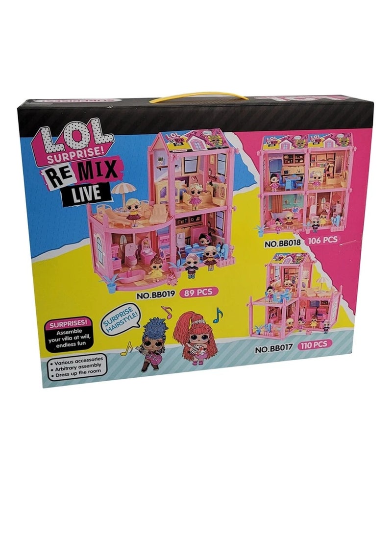 L.O.L. SURPRISE! L.O.L. Surprise! Remix - Doll Villa Set 89 Pieces - BB019  - Image 1