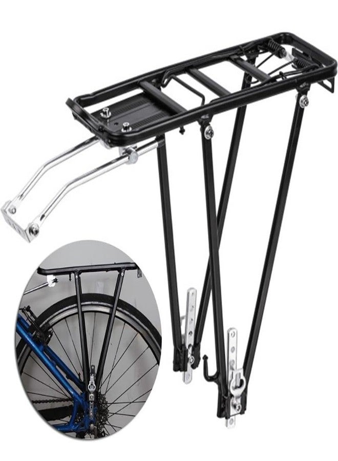 Takelablaze Universal Bike Cargo Rack Adjustable Bicycle Rear Luggage Touring Carrier Rack with Clamp for 26"-29" Frames - Image 1