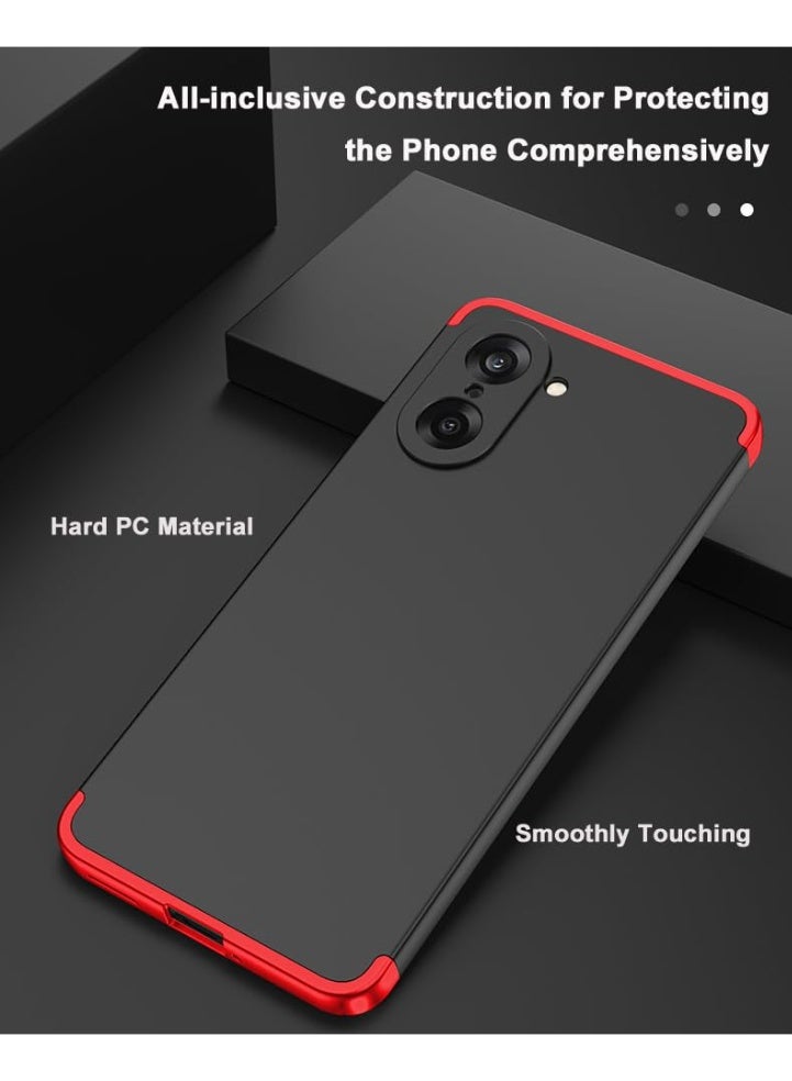 Case Compatible with OnePlus Nord CE5 5G, Matte Frosted 3 in 1 All-Inclusive Construction Embedded Buckle Case Anti-Fingerprint Shockproof Protective Cover - Image 3