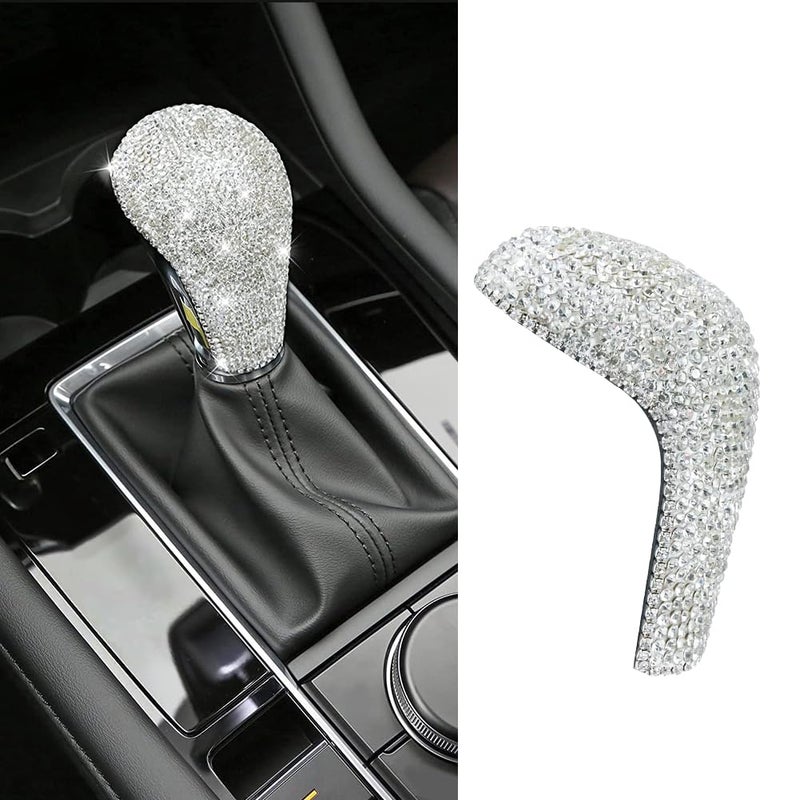 CUCHIYUN Bling Car Accessories Cover Sticker Shift Knob Crystal Decoration Compatible with Mazda Accessories 3 Axela CX30 2022 2021 2020 - Image 2