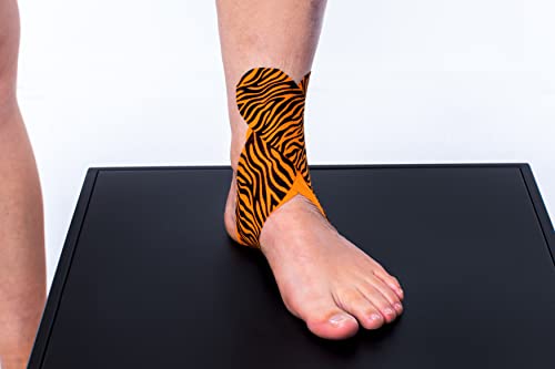 CureTape Art | Kinesiology Tape for Body Pain | Elastic Therapeutic | Waterproof Athletic | Long-Lasting Medical K (Orange,Black) - Image 4