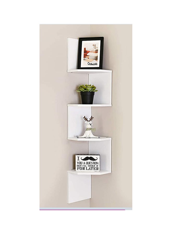 Feelings FLOATING WALL SHELVES 4  TIER CORNER WHITE SIZE: 19.8X19.8X102.8CM  - Image 2