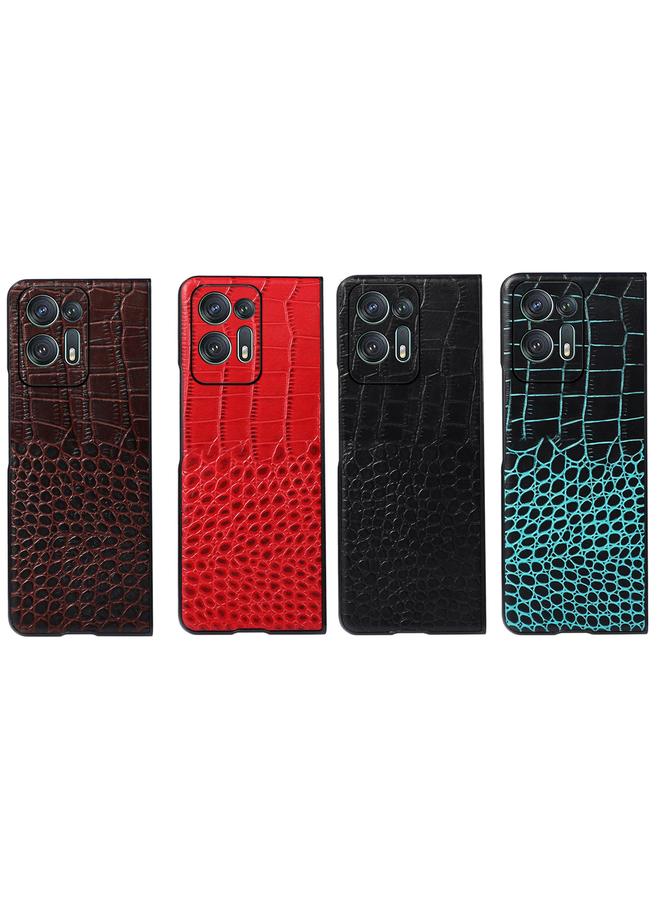 S-TOP Case For OPPO Find N2 Crocodile Top Layer Cowhide Leather Phone Case - Image 4