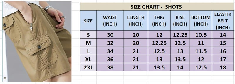 Lymio Men Shorts || Men Shorts Cotton || Men Shorts Casual || Available in Combo Pack of 2 (Short-13-15-Khakhi-Lightgrey-2XL) - Image 5
