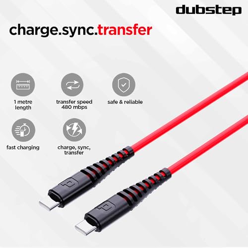 Dubstep Blaze Ultra 65W Type-C to Type-C Cable 1 m Fast Charge Cable (Compatible with Mobile, Tablet, Laptop, Red, One Cable) - Image 4