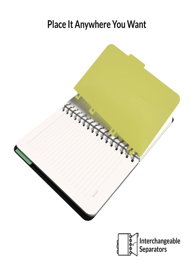 دفتر ملاحظات Paperkraft Green Impression ذو 5 أقسام، مُجلّد بسلك حلزوني - سطر واحد، 300 صفحة، 176 مم × 250 مم - Image 4