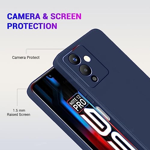 LIRAMARK Silicone Soft Back Cover Case for Infinix Note 12 Pro 5G / Note 12 5G (Silicone Blue) - Image 3