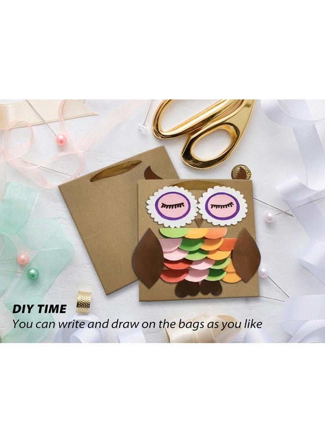 HUAPRINT Brown Paper Bags with Handles,Gift Bags Bulk 12 Pack,10x10x10inch Large Square Size,Paper Shopping Bags, Kraft, Party, Favor, Birthday,Goody, Take-Out, Merchandise, Retail Bags - Image 4