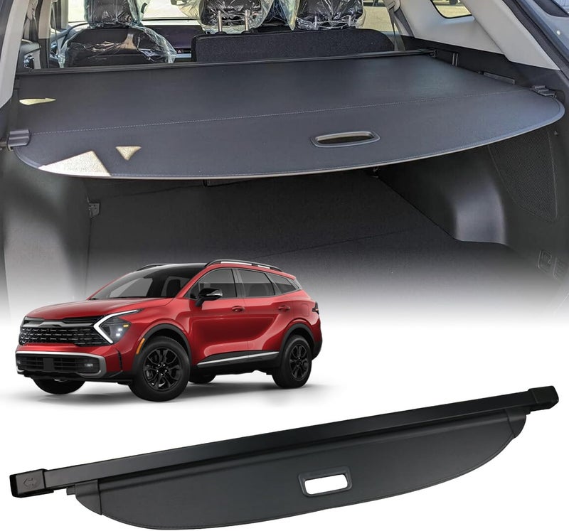 Tesmirror Rear Cargo Security Shade Cover for Kia Sportage 2023 - Black Privacy Screen - Image 1