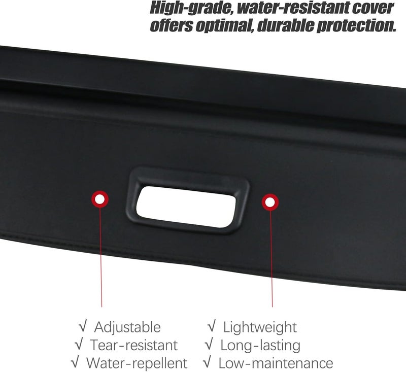 Tesmirror Rear Cargo Security Shade Cover for Kia Sportage 2023 - Black Privacy Screen - Image 3