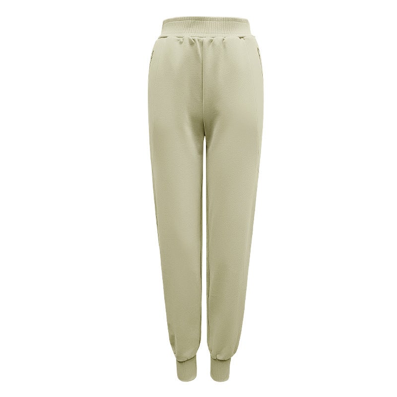 سروال رياضي سميك دافئ فضفاض ضيق غير رسمي بسحاب طويل الساقين للأطفال - Image 1