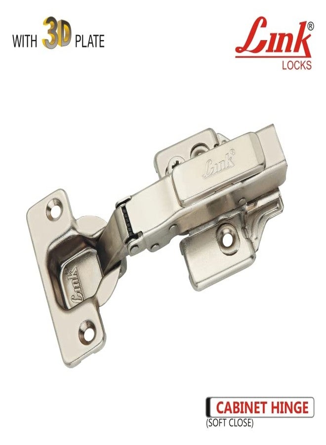 Link Cabinet Hinge Soft Close 3D Plate |Half Overlay- 8 Crank - Image 3