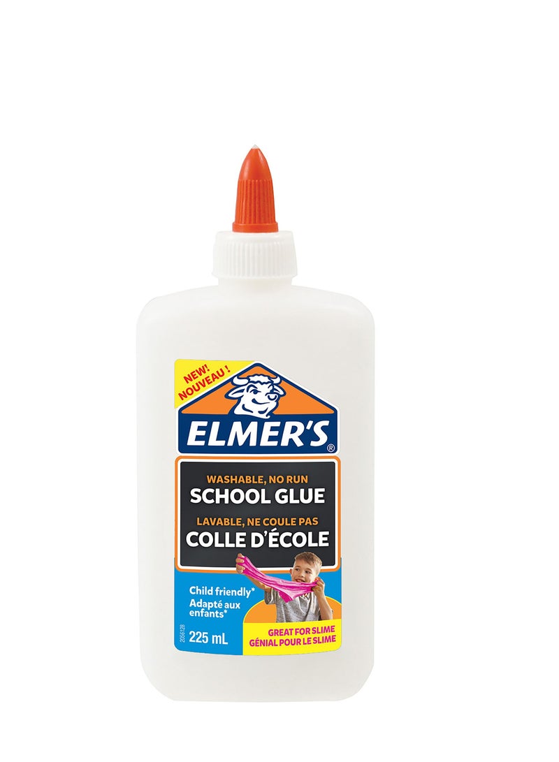 Elmers School Glue White Washable 225ml - Image 1