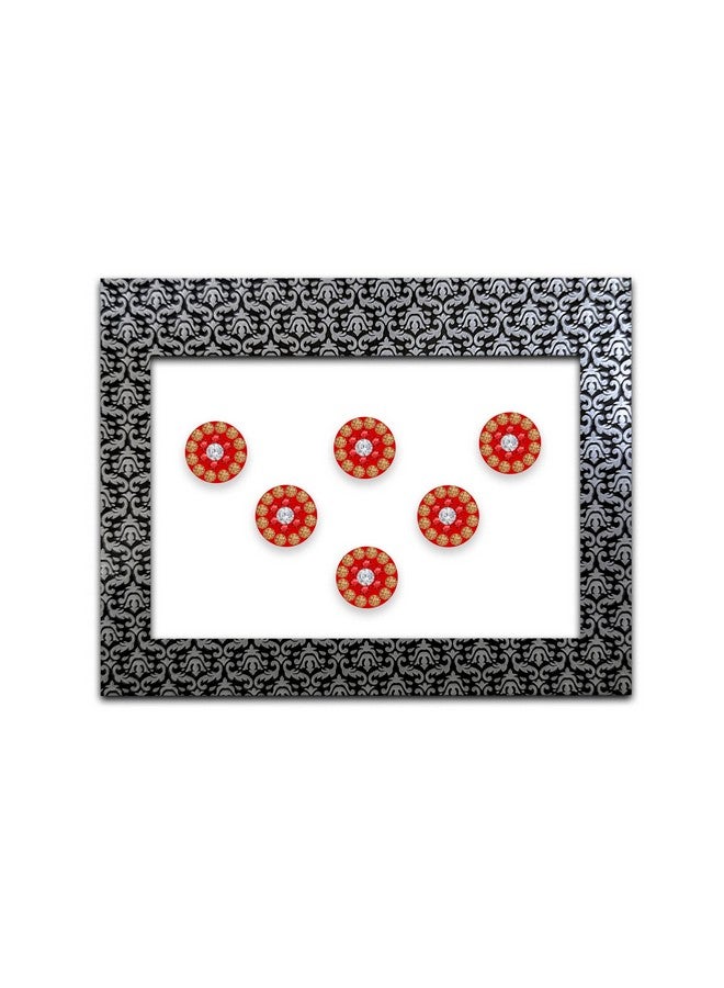 Comet Busters Bindiful Maroon Round Bindi with Stones (7.5 mm) (BFO117) - Image 4
