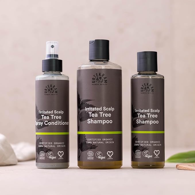 Urtekram Shampoo Irritated Scalp Vegan Organic Natural Origin Tea Tree 250 ml - Image 5