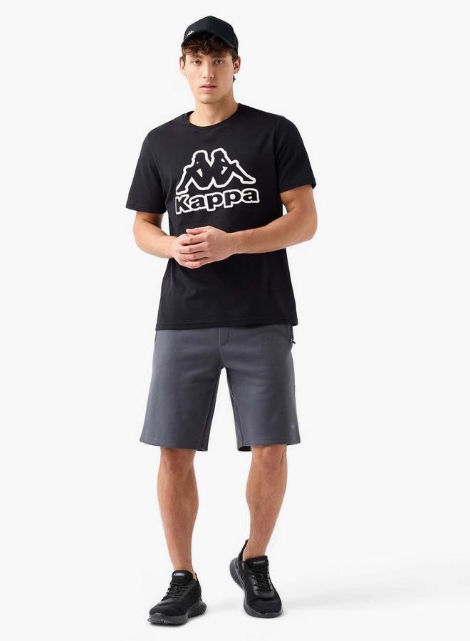 Kappa Logo Detail Shorts with Drawstring Closure and Pockets - Image 2