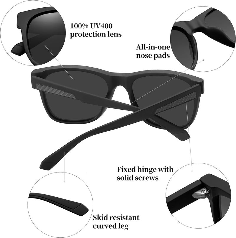 Joopin Square Sunglasses Men Women Classic Rectangle Polarized Sun Glasses Driving Fishing UV Protection - Image 3