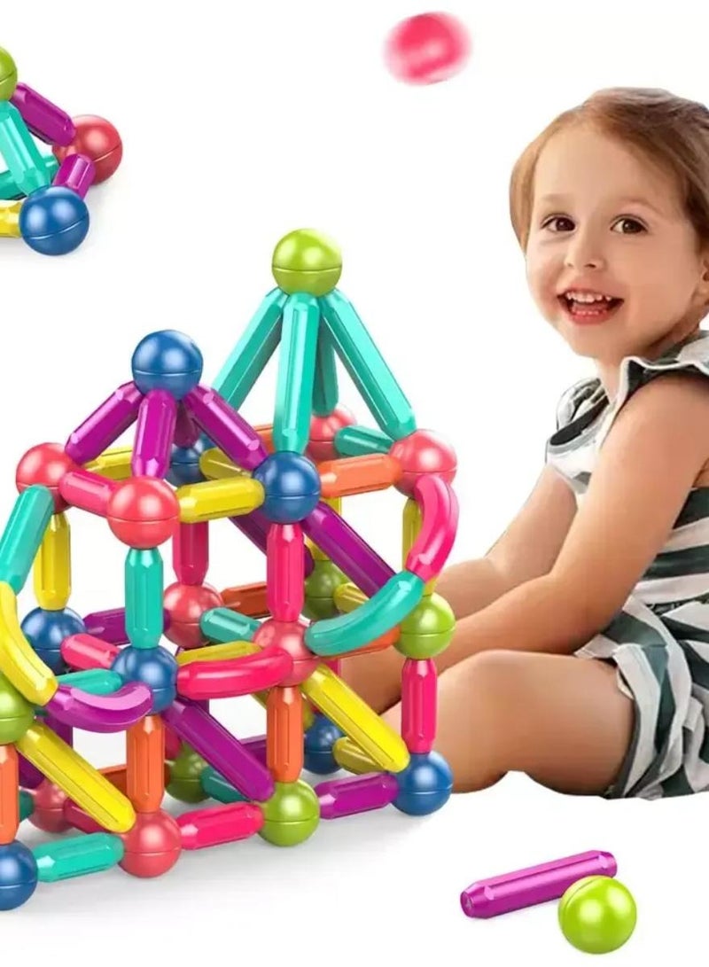 Magnetic Stick, Balls and Rods Set, Building Sticks Blocks, STEM Stacking Toys Magnet Educational for Kids Boys Girls - 42 PCS - Image 2