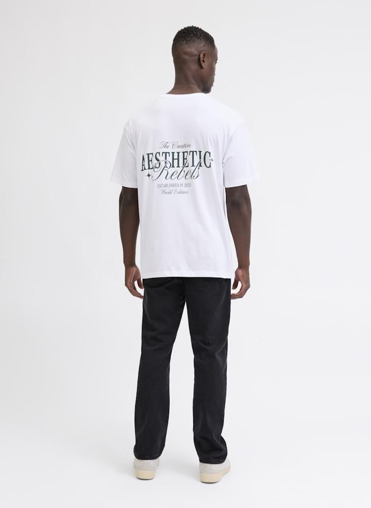 ج ج ريبل تيشيرت بطباعة نصية بقصة عادية وياقة دائرية - Image 2