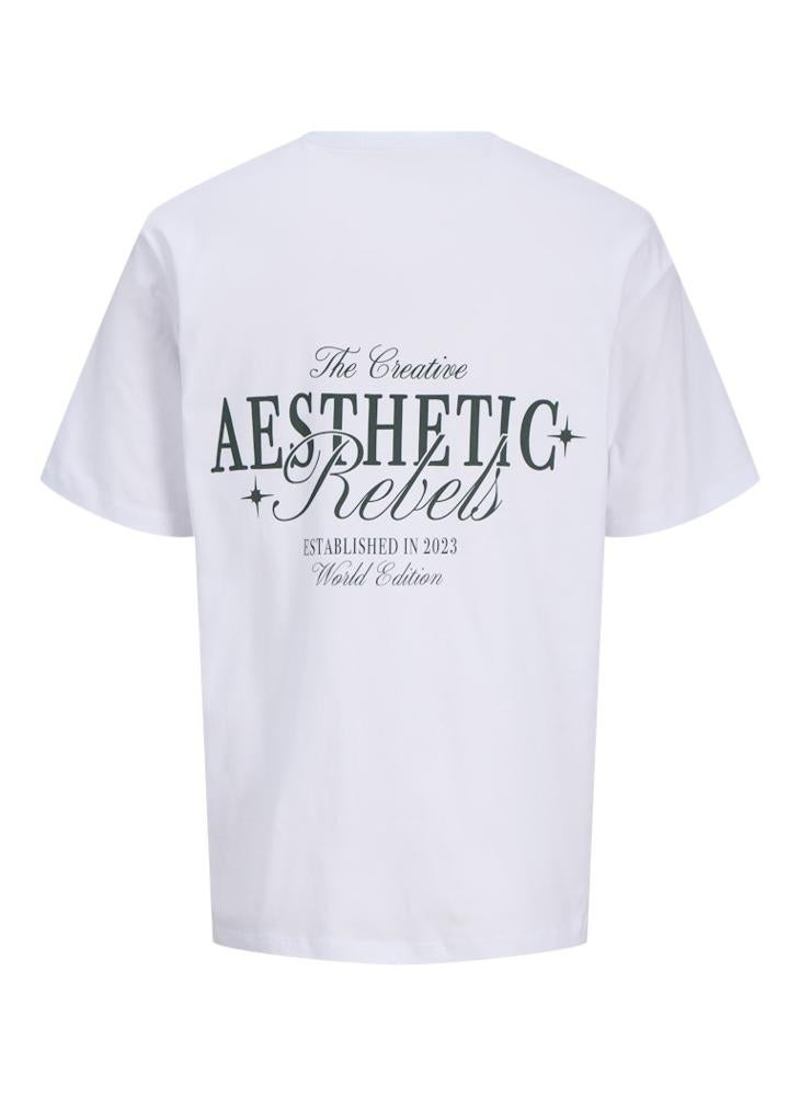 ج ج ريبل تيشيرت بطباعة نصية بقصة عادية وياقة دائرية - Image 5