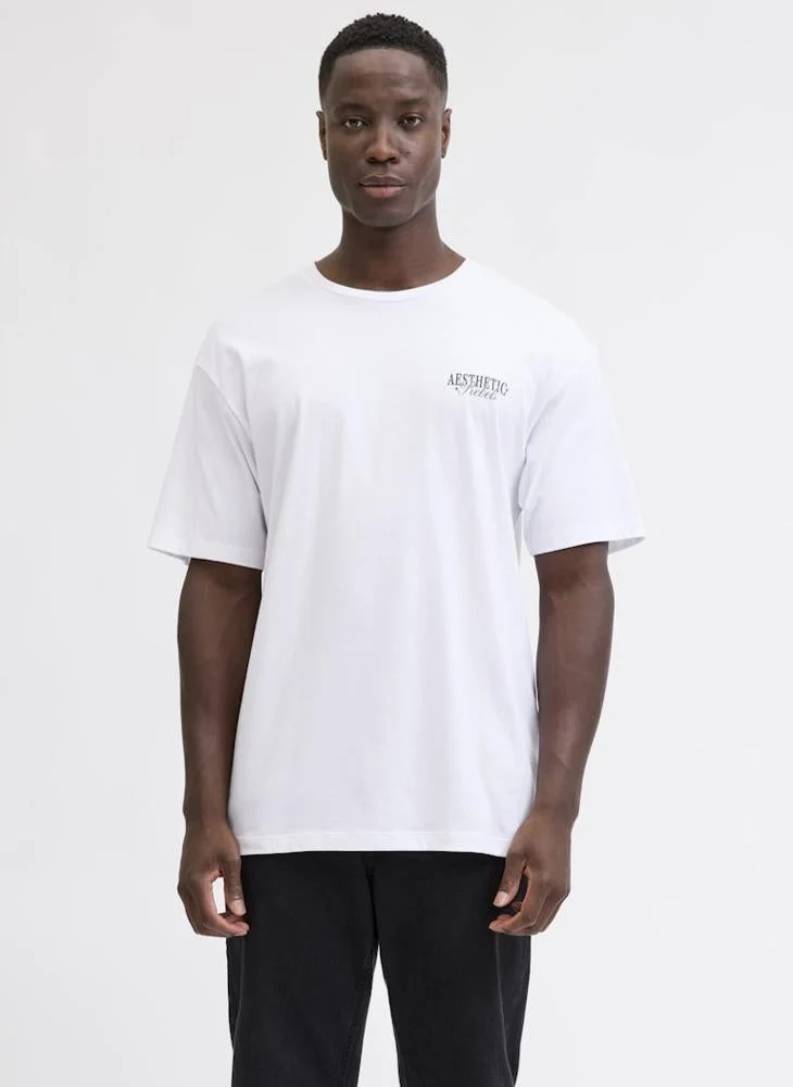 JJ Rebel Text Print Regular Fit Crew Neck T-Shirt