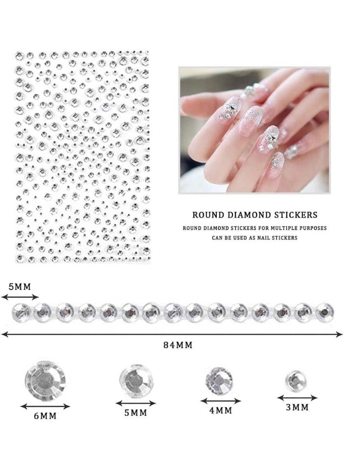 2100 قطعة من ملصقات الماس المائي ، ملصقات الأحجار الكريمة اللامعة الذهبية ، ملصقات الأحجار الكريمة الفن الماس فلاش ، ديكور الأظافر للحرف اليدوية للوجه ، شفافة 6 لوحات - Image 2