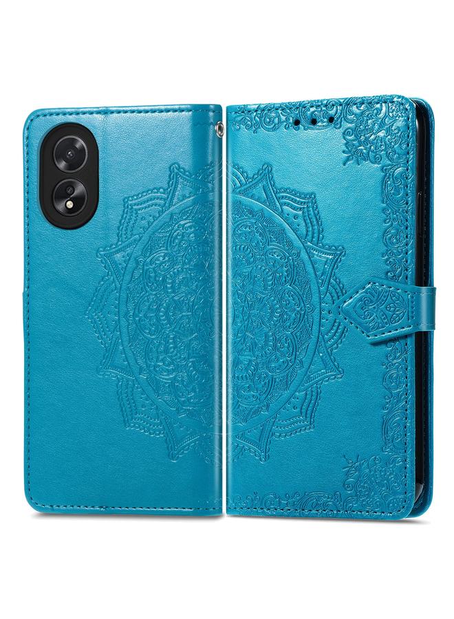 S-TOP Case For OPPO A38 Mandala Flower Embossed Leather Phone Case - Image 2