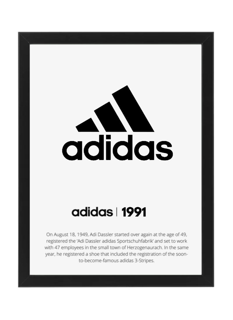 Boomah Accessories Adidas Logo 1991 Poster with Frame 30x40cm 