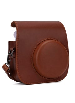 SYOSI Instant Camera Case Compatible with for Fujifilm Instax Mini 11/9/8/8+ PU Leather Bag with Pocket and Adjustable Shoulder Strap Mini Photo Album (Brown)  - Image 2