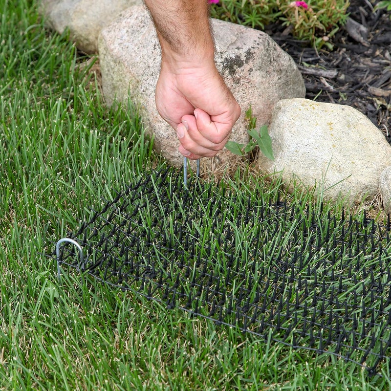 TAPIX Cat Scat Mat with Spikes Digging Stopper (8 ft.) Anti-cat Network Cat Strips, Cat Deterrent Mat for Indoor and Outdoor with 6 Staples - Image 5