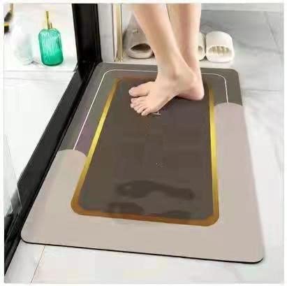 Omdhanu NonSlip Bath Mat Instant Dry Bathroom Mat Memory Foam Floor Mat AntiSlip Rug Shower Mat Doormats Quick Drying Mats Water Absorbent Door Mat for Home 1PCS Square 57 X 37 CM
