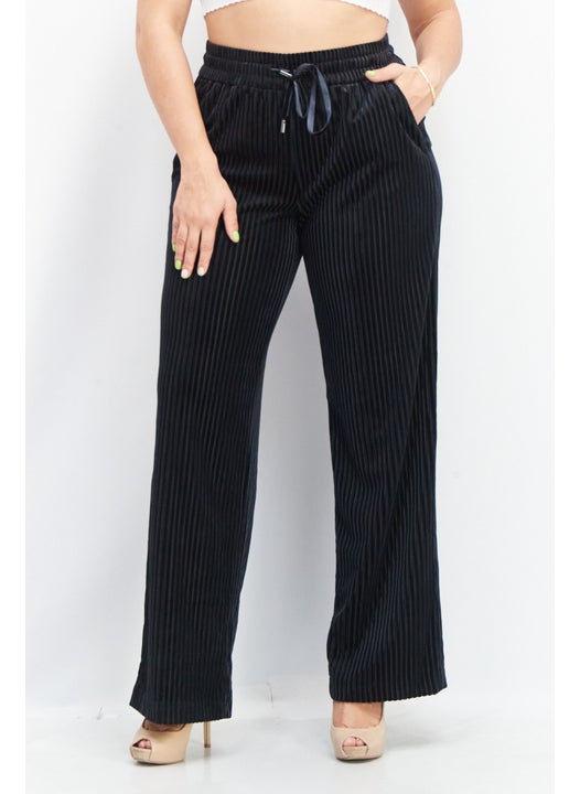 Women Textured Corduroy Pants, Navvy