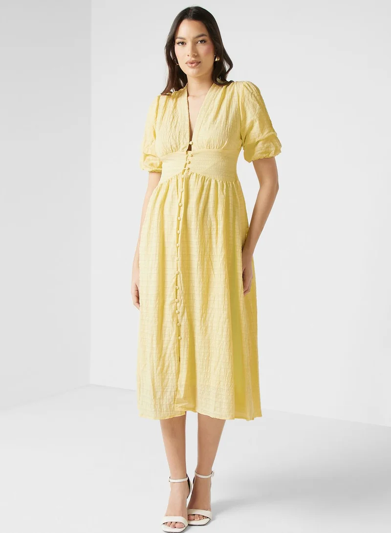 ELLA Button-Down Midi Dress
