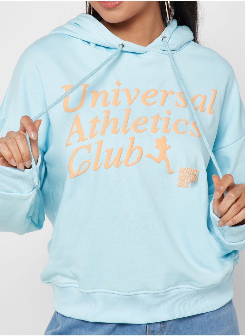 Ginger - Slogan Hoodie With Puff Print - Image 1