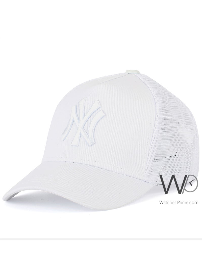 NEW ERA New Era New York Yankees NY Trucker Mesh Cap White Color Cotton Hat  - Image 1