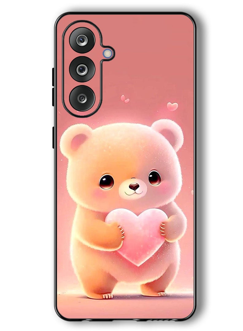 Theodor Case Compatible with Samsung Galaxy F36/ M36 6.7 Inch Protection Shockproof Bumper Cover Panda Holding Heart - Image 1