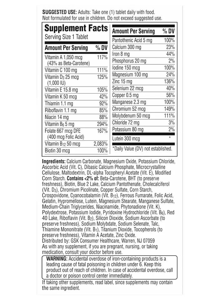 Centrum Multivitamin And Minerals Silver Woman 50+ 65 Tab - Image 2