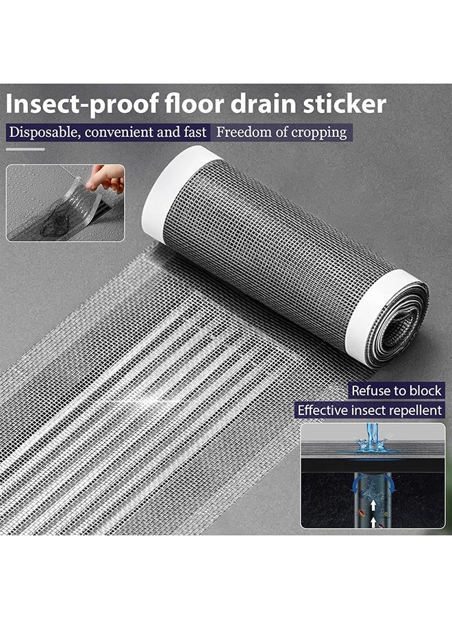Generic Pack Of 2 Disposable Drain Hair Catchers, 70 Mm X 10 M Hair Strainer Shower Drain Strainer Shower, Disposable Shower Drain Mesh Sticker, Drain Filter Strainer Shower Drain Hair Drain Strainer  - Image 3